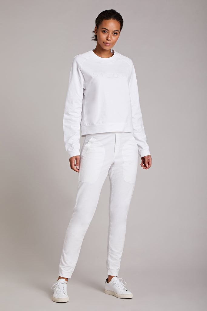 Heidi Sweatpants - White, Sweatpants, SILOU