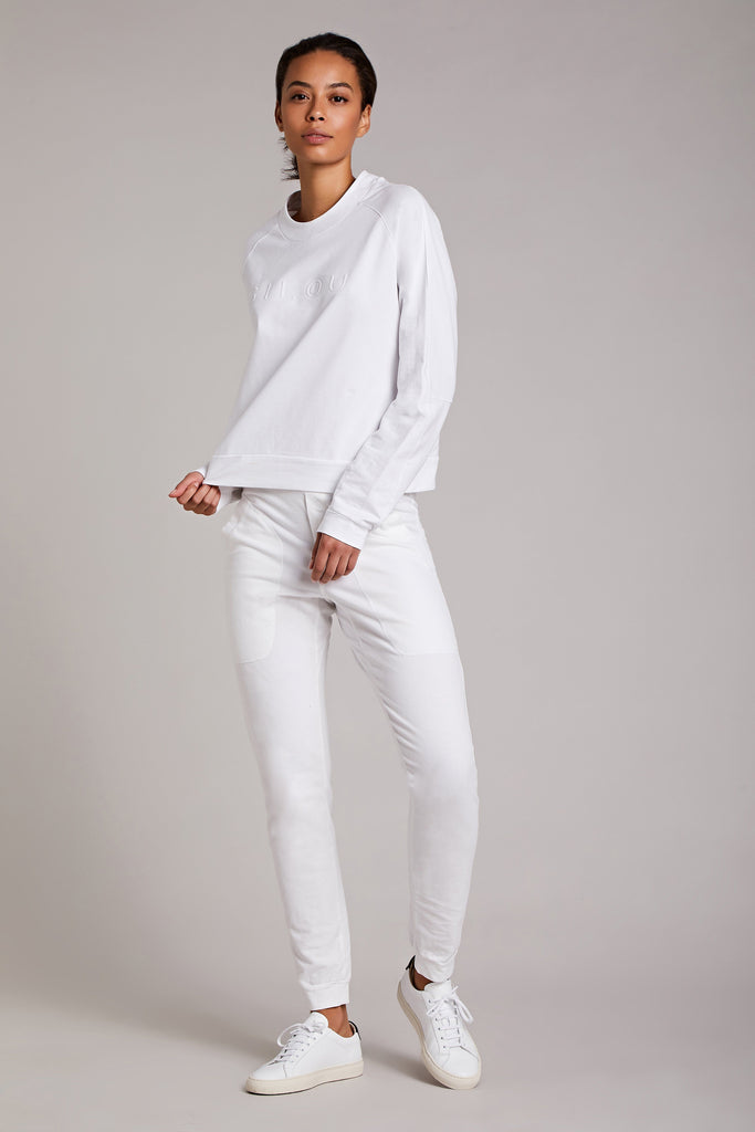 Heidi Sweatpants - White, Sweatpants, SILOU