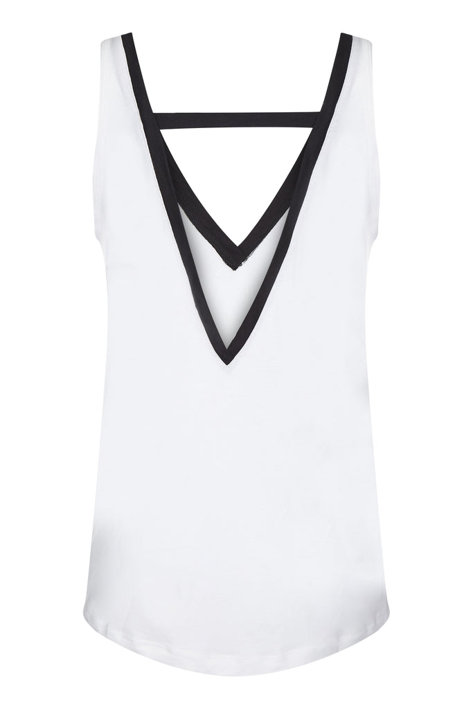 Leah Tank - White / Black, Tops, SILOU