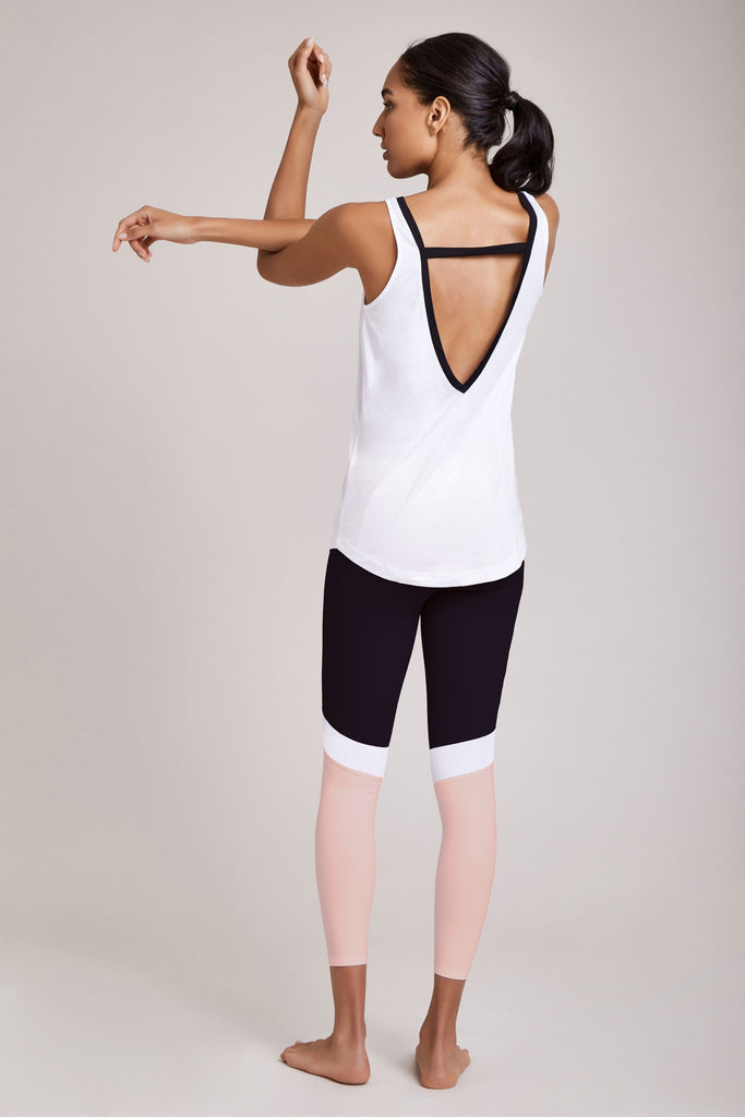 Leah Tank - White / Black, Tops, SILOU