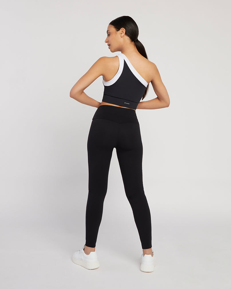 Paola Crop - Black/White, Sports Bras, SILOU